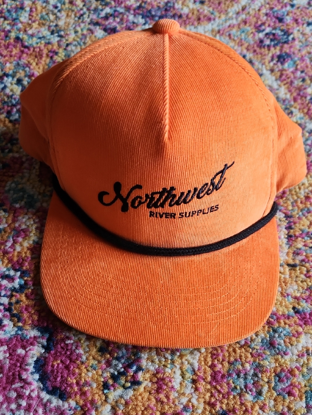 Northwest River Supplies Orange Rope-Trim Corduroy Cap